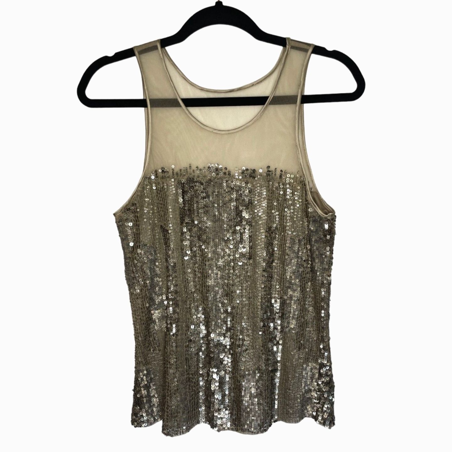 Nwt Parker Gold Sequin Tank Top Size Small